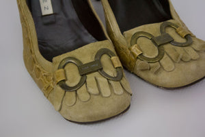 PURA LOPEZ Light Brown Heels, US 6.5/EU 37/UK 4 - secondfirst