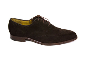 Ludwig Gortz Suede Wingtip Brogue Oxford Shoes, USA 12, EU 46 UK 11 - secondfirst