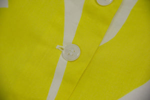 MARIMEKKO X Samu Jussi Koski Cotton Yellow Short Dress US 10, EU 38, UK 12 - secondfirst
