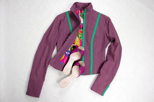 ETRO women's Cotton Cropped Blazer/Jacket, IT 42/ US 6/ M - secondfirst