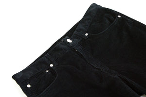 A.P.C Black Corduroy Slim Fit 5 Pocket Pants, SIZE 30 - secondfirst