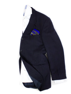 KENZO HOMME Navy Blue 100% Wool 3 Button Blazer SIZE US 42R, EU 52 - secondfirst