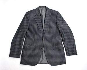 HUGO BOSS Wool-Cotton Striped Blazer. US,UK 40R/EU 50 - secondfirst