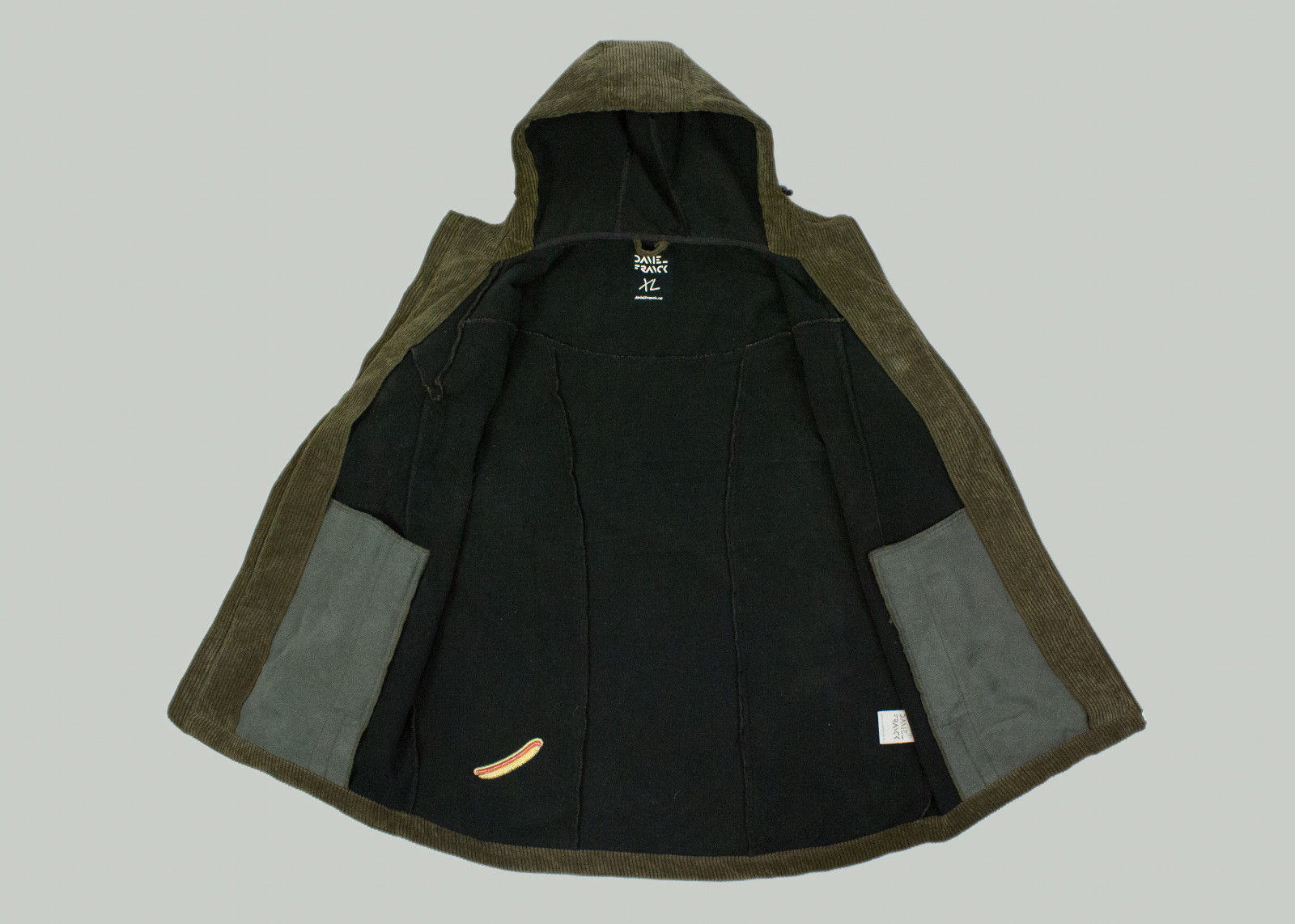 DANIEL FRANCK Snowboarder's Corduroy Shell Jacket Coat, XL - secondfirst