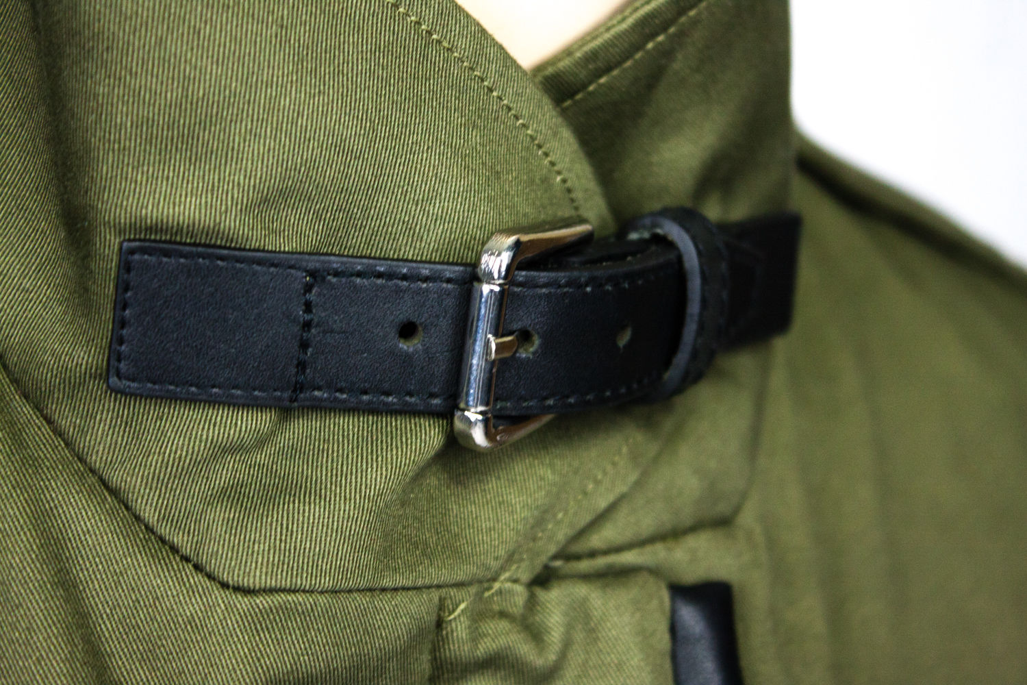MAJE Military Style Khaki Green Jacket, Size S - secondfirst