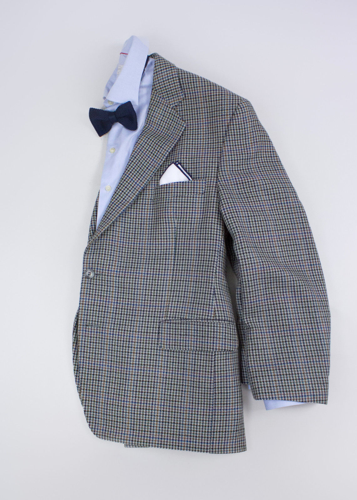 MAGEE Wool Houndstooth Plaid Blazer, US 48 R, EU 58 R - secondfirst