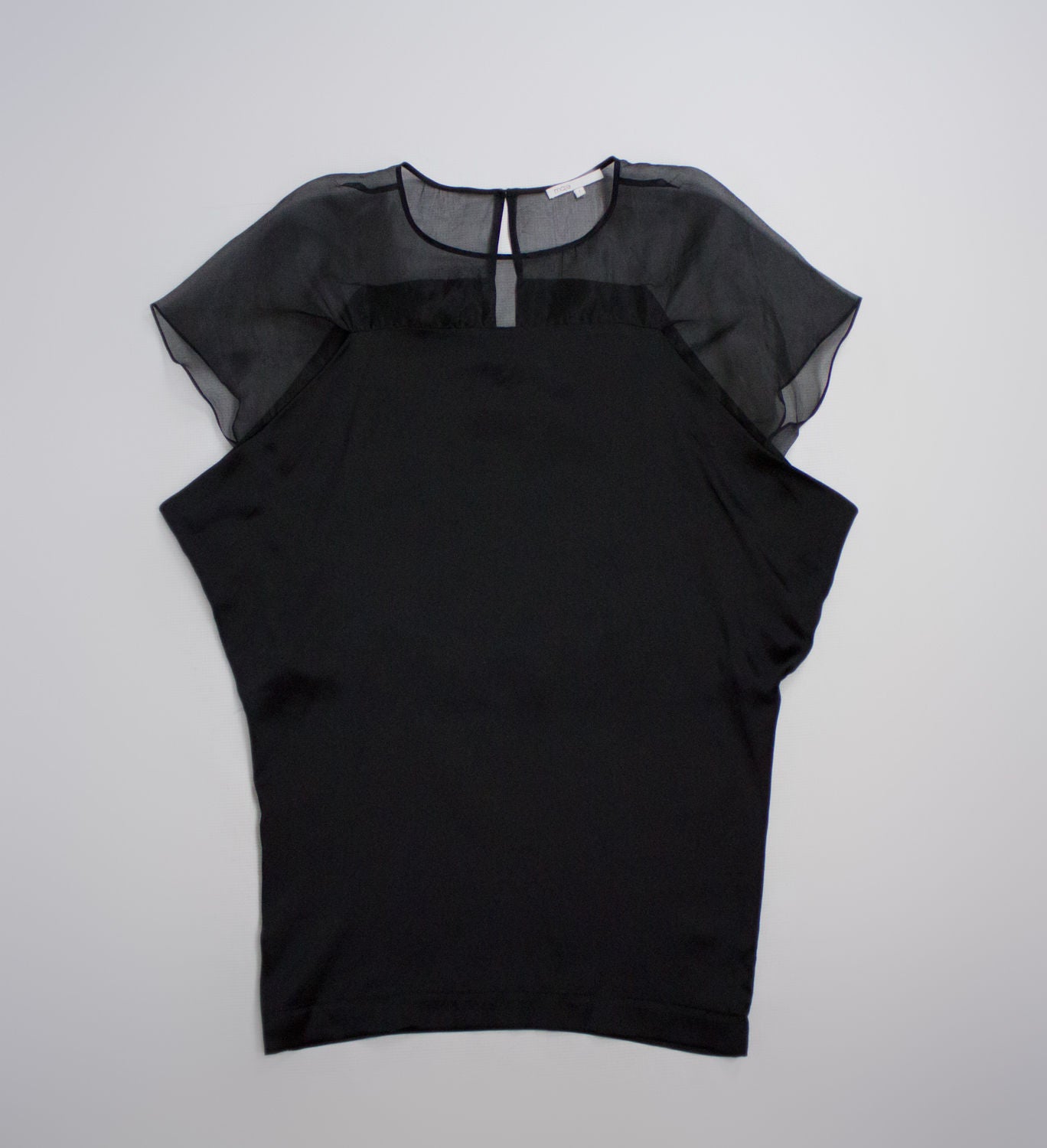 MAJE 100% Silk Organza Black Dress Size 1  (US 4, EU 34, UK 6 ) - secondfirst