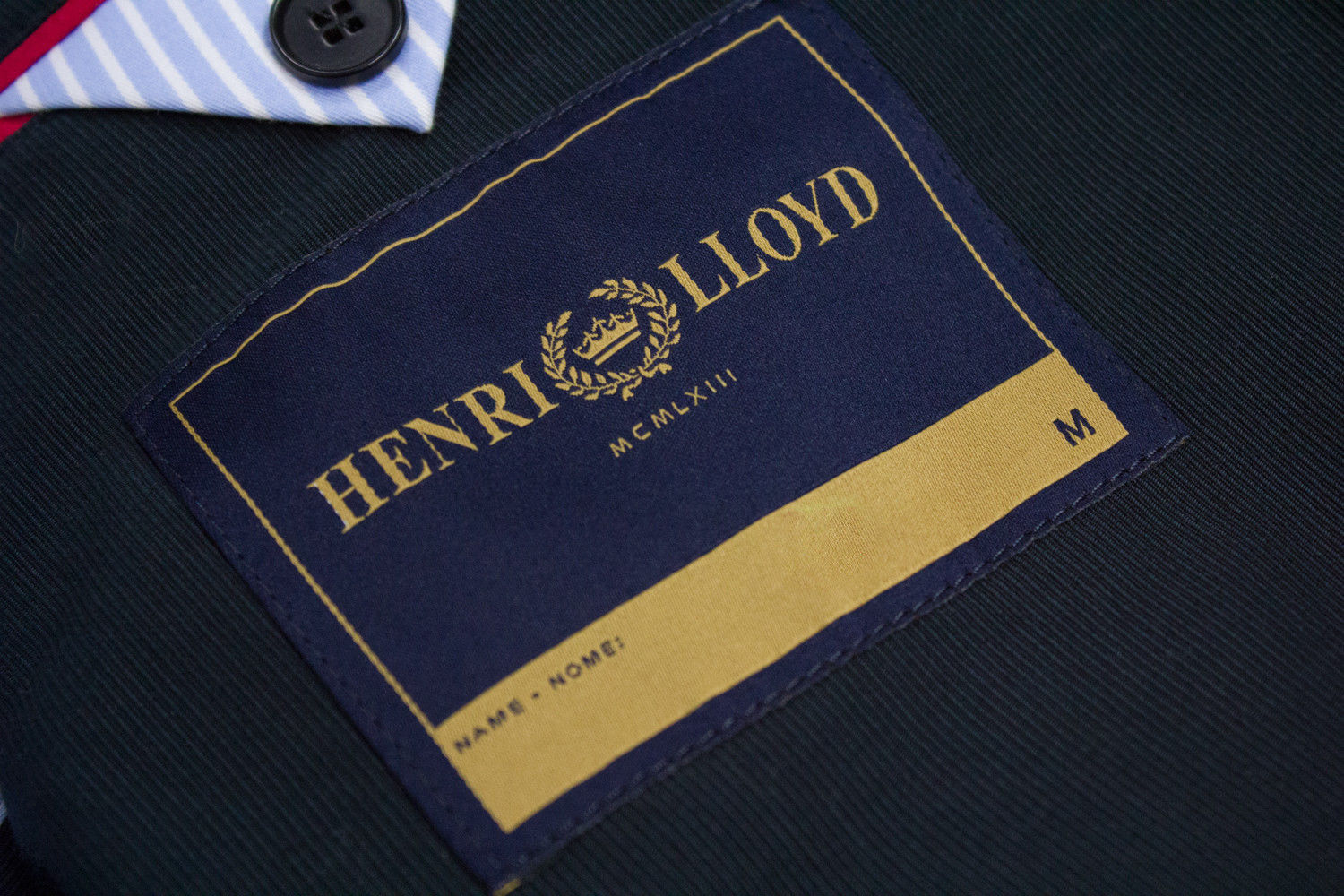HENRI LLOYD Slim-Fit Navy Blue Cotton Sport Coat Blazer Jacket, M - secondfirst