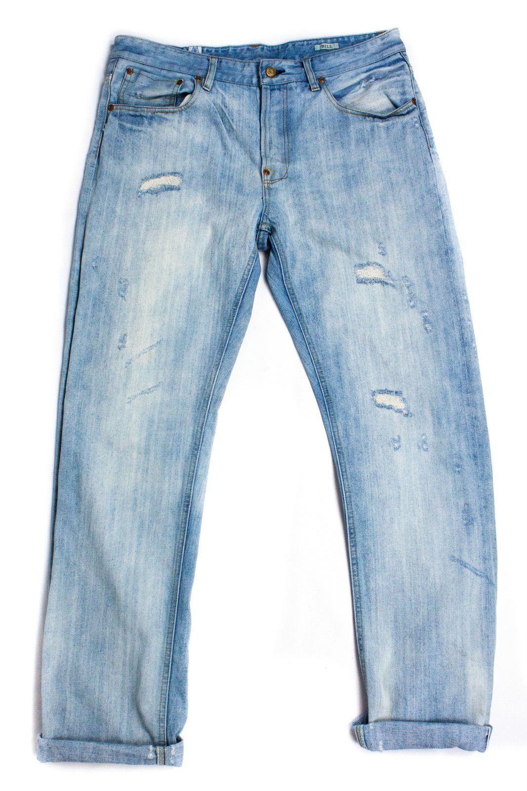 EMMETT Real Selvage/Selvedge Denim Slim Straight Jeans, 33/32