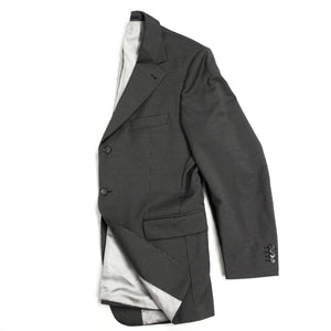 BURBERRY Striped Black Wool Blazer Jacket, US 40R/EU 50 R - secondfirst