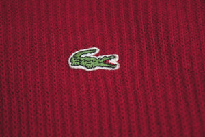 LACOSTE men's Red Wool Blend Zip Neck Jumper, XL - secondfirst