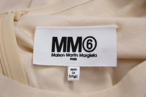 MAISON MARTIN MARGIELA  Nude Cotton Draped Sleeve Blouse, L - secondfirst