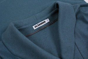 JIL SANDER Dark Green 100% Wool Tunic Dress Size US 6 - secondfirst