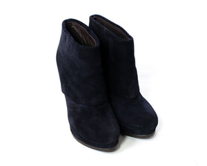 ASH Fold Over Suede Ankle Booties Heels, EU 36/UK 3.5/US 6 - secondfirst