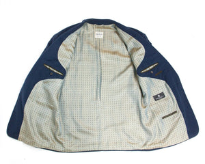 HUGO BOSS Vintage Blue Brushed Wool & Angora Blazer Jacket US 40R, EU 50 - secondfirst
