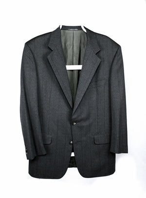 CORNELIANI Wool & Silk 2 Button Windowpane Blazer Jacket, SIZE USA 40L/EUR 98 - secondfirst