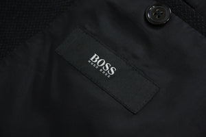 HUGO BOSS Wool Black Stretch Blazer, US 44 R/EU 54 - secondfirst