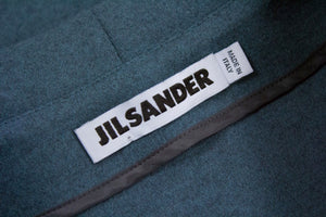 JIL SANDER Dark Green 100% Wool Tunic Dress Size US 6 - secondfirst