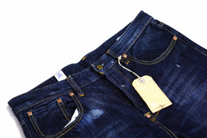 EMMETT Selvage Slim Straight Indigo Blue Jeans, 32/32 – SecondFirst