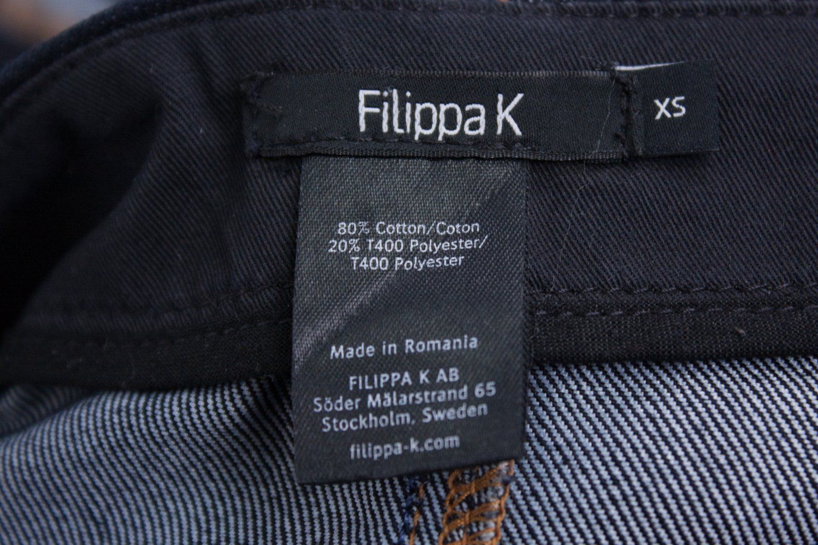 FILIPPA K Pencil Denim Skirt with Rear Split SIZE XS - secondfirst