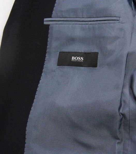 HUGO BOSS 3 button navy blue blazer jacket US 40L, EUR 98 - secondfirst
