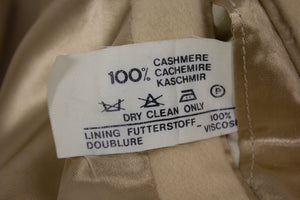 DAKS 100% Pure Cashmere Cream White Coat, US 40R - secondfirst