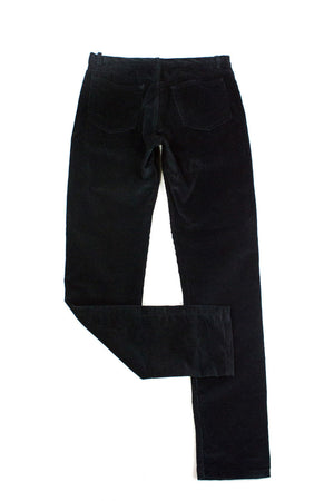 A.P.C Black Corduroy Slim Fit 5 Pocket Pants, SIZE 30 - secondfirst
