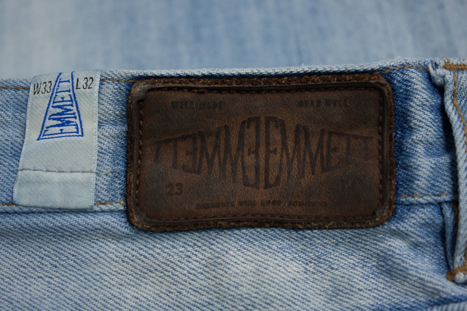 EMMETT Real Selvage/Selvedge Denim Slim Straight Jeans, 33/32 – SecondFirst