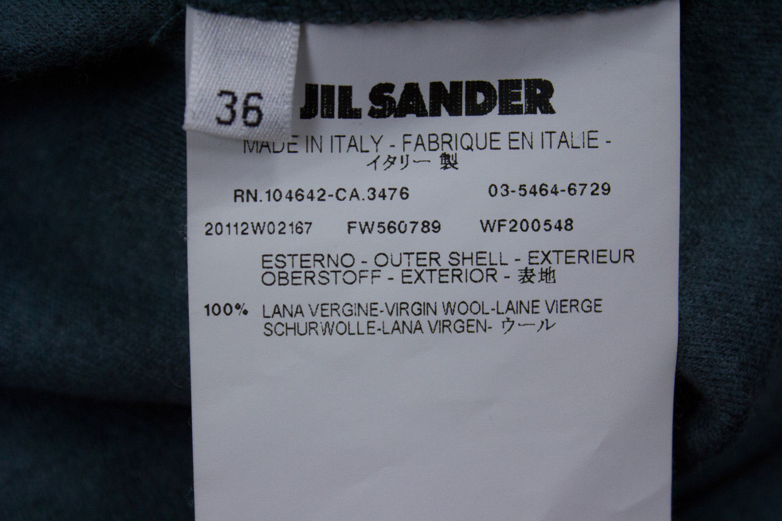 Jil Sander Vintage Designer Tunic Dress Made in Italy Size M