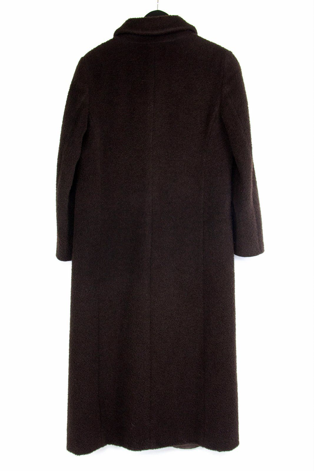 M.K. EMKAY women's Alpaca Wool Brown Long Coat, Size L, US 12