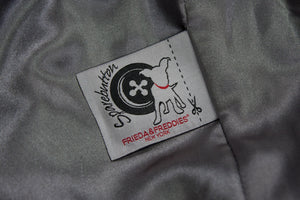 FRIEDA & FREDDIES Gray Leather Coat Jacket, EU44, USA16, UK 18, XL - secondfirst