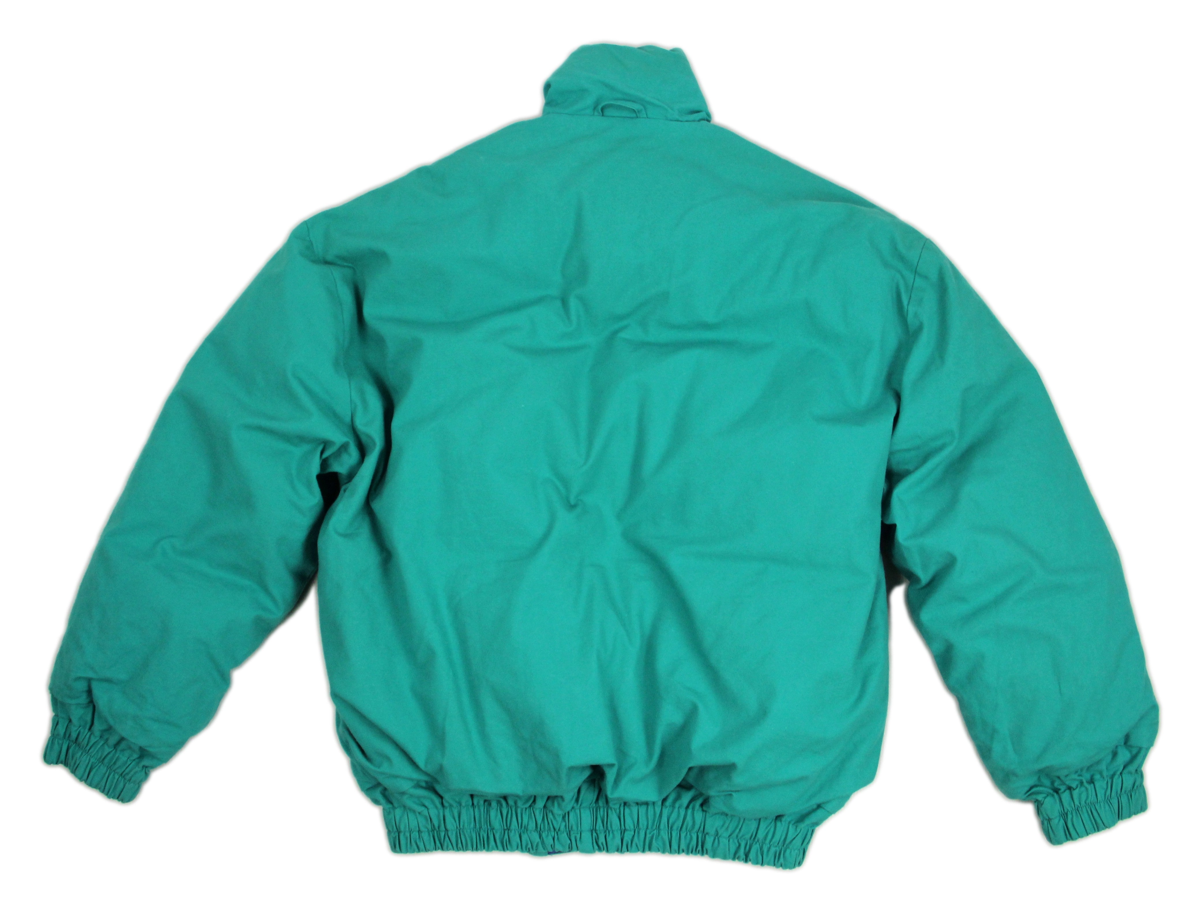 Vinatge Green Cotton Women's Puffer Down Jacket, SIZE M