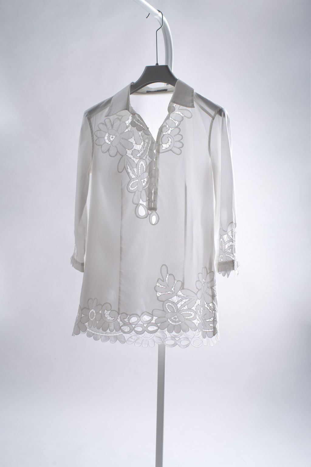Ermanno Scervino Broderie Anglaise White Shirt, Size S