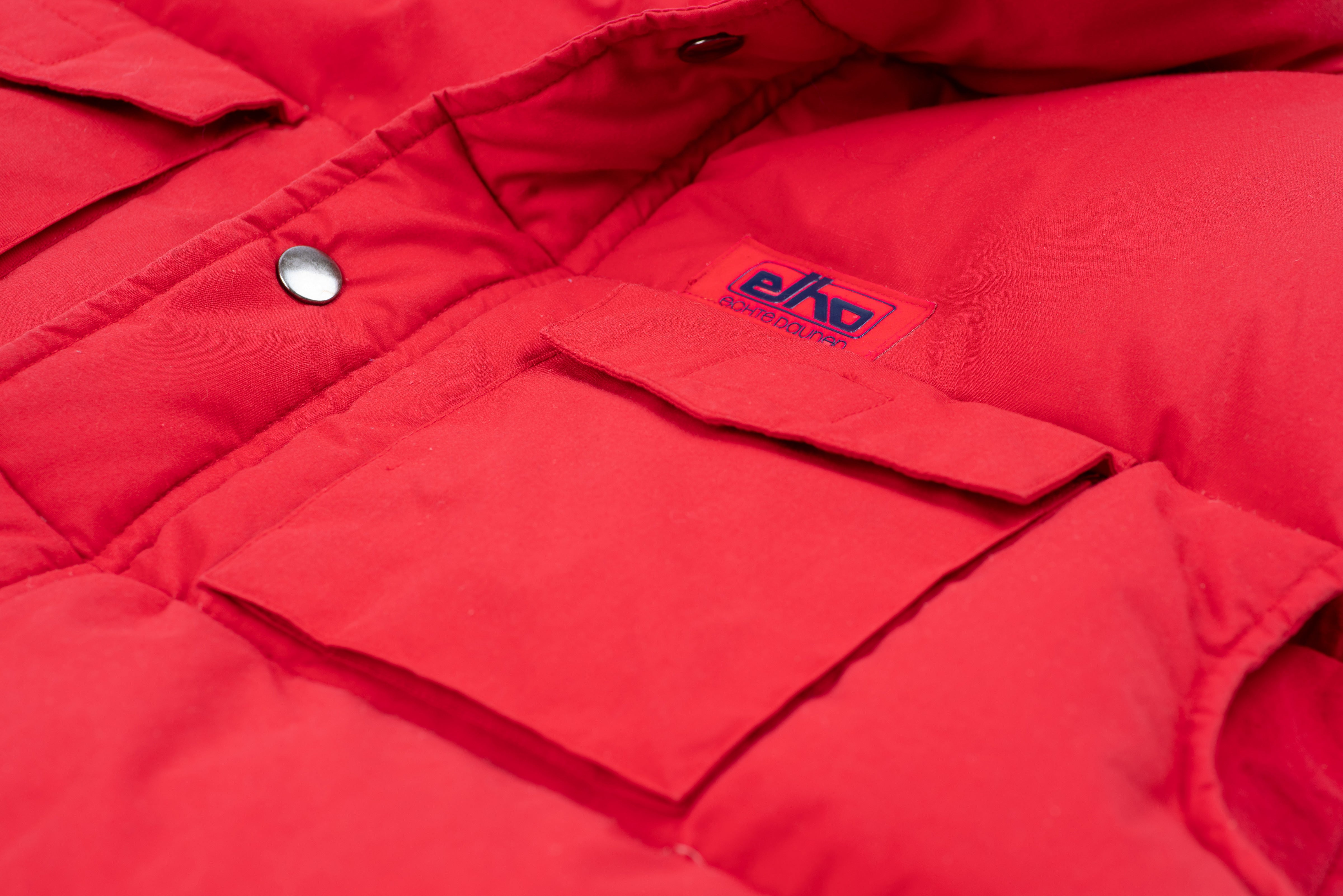 Vintage Elho Skiwear Down Puffer Red Men's Vest, SIZE XL