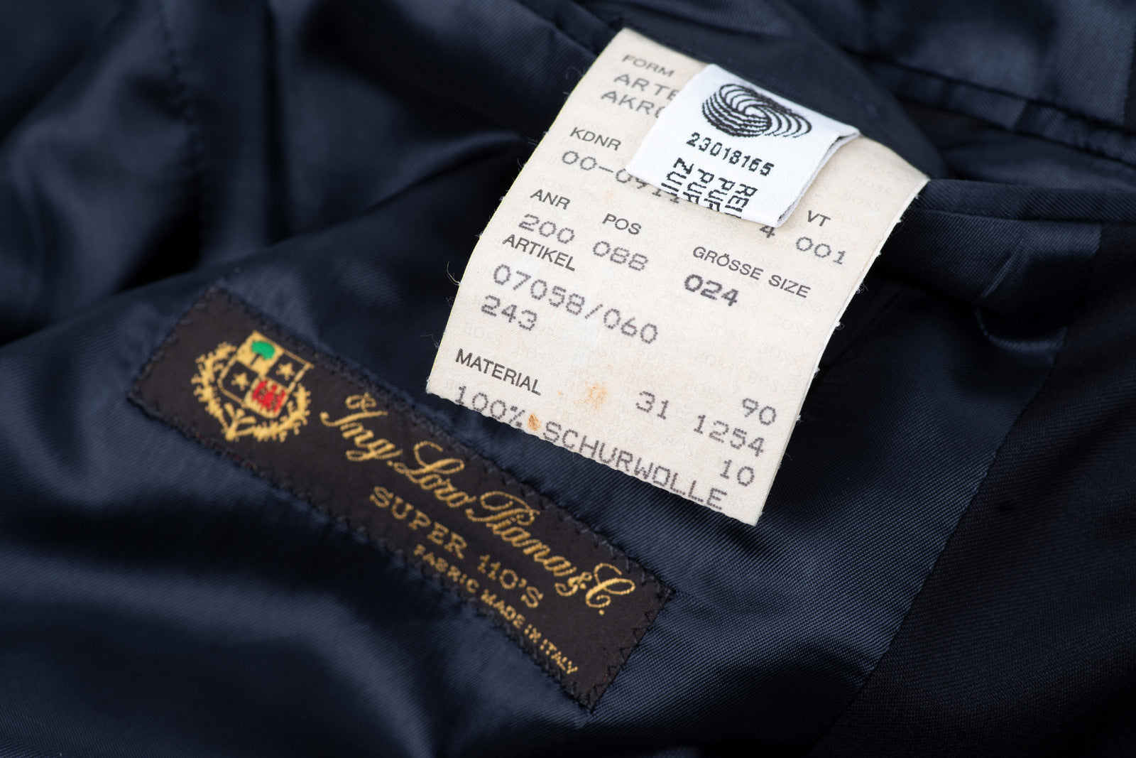 Hugo Boss Loro Piana Wool Navy Blazer Jacket, US 38S/ EU24