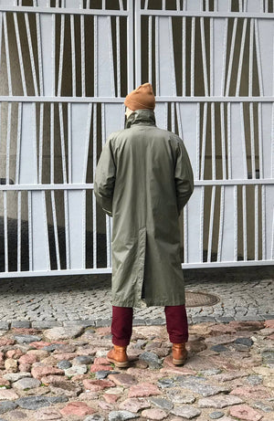 HENRI LLOYD Vintage Men's Long Rain Coat, L - secondfirst
