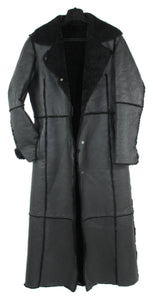 Hollies Black Maxi Shearling Coat, SIZE S