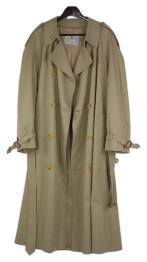 Aquascutum Tan Brown Trench Coat Size USA 44 R - secondfirst