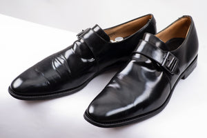 Church's Tokyo Black Leather Monk Strap Shoes, UK 11.5 F, US 12.5