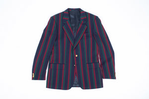 Kent & Curwen Striped Wool-Cotton Regatta Blazer, US 42L, EU 52L