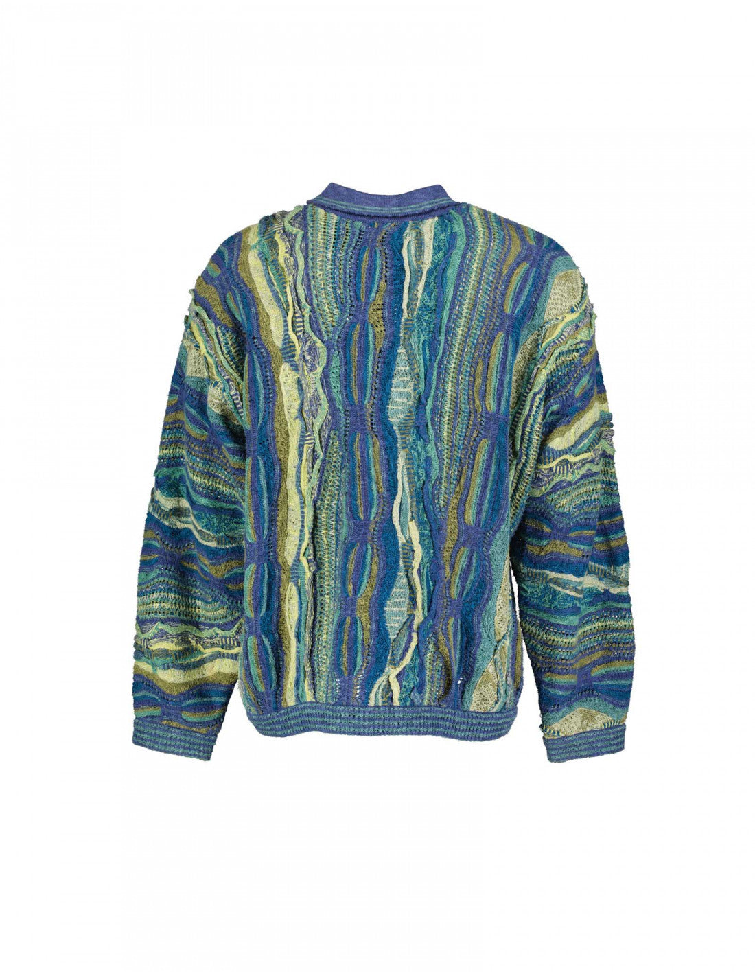 Coogi Mediteranean Multicolor Linen & Cotton Blend Sweater, Mens XL