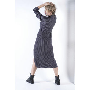 Women’s Ribbed Knit Wool Blend Maxi Cardigan, SIZE M