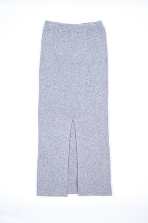 Knitted Merino Wool & Cashmere Blend Pencil Midi Skirt, XS