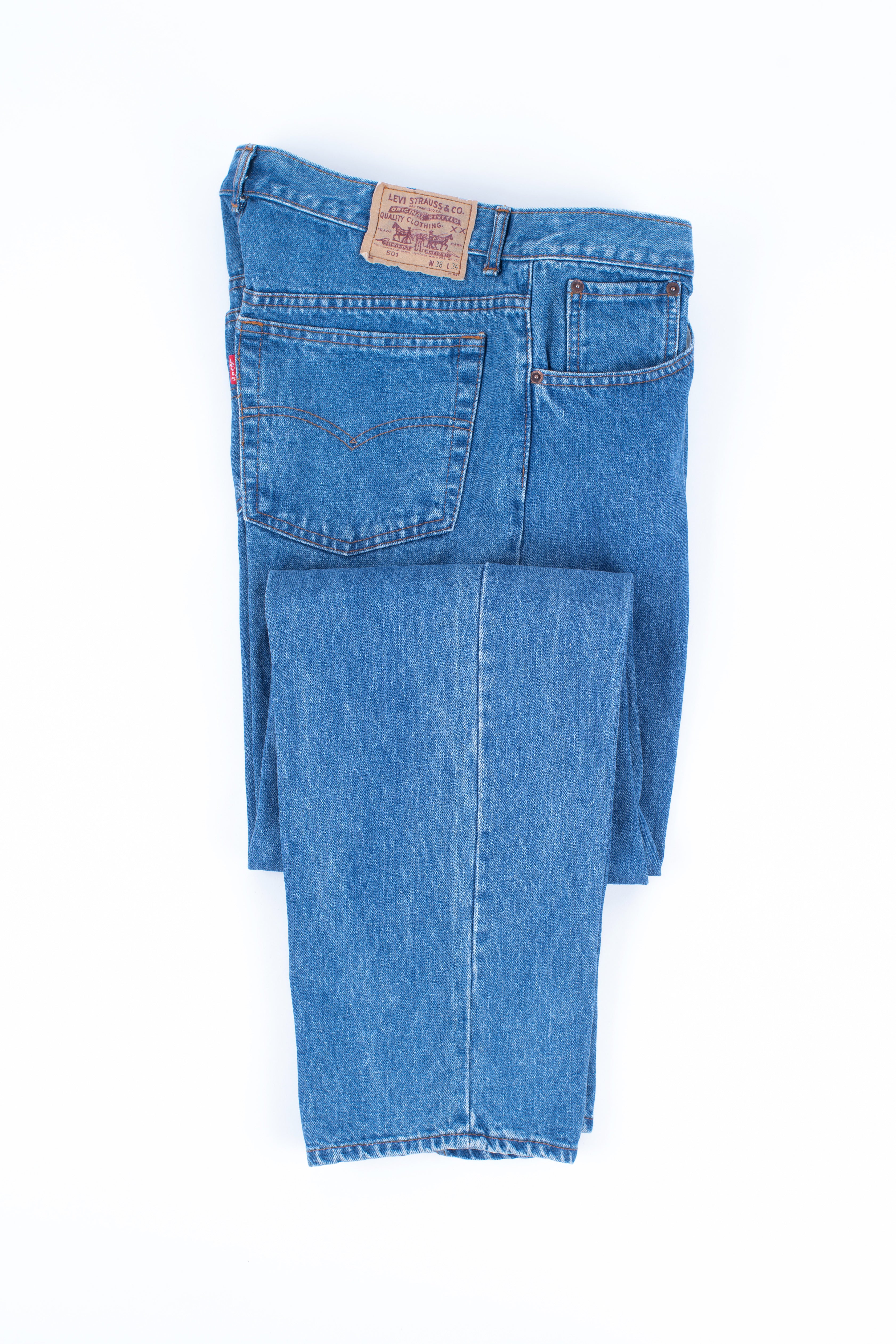 Levi’s 501 Men’s Vintage Blue Jeans Made in USA, W38/L34