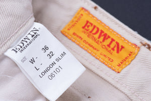 Edwin London Slim Vintage Beige Jeans, W36/L32
