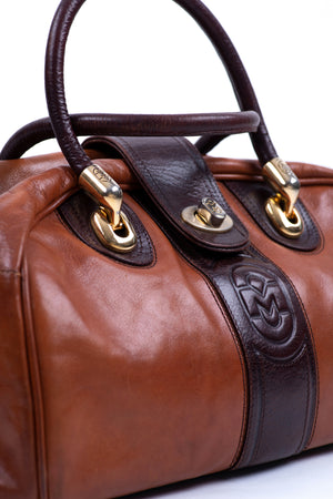 Messenger Bag - Croc Embossed Leather - Marino Orlandi