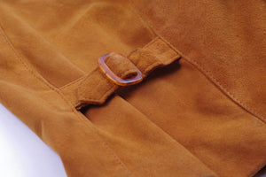 Men's Brown Soft Suede Vest, Size XL