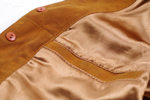 Men's Brown Soft Suede Vest, Size XL