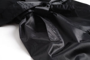 Waterproof Black Women's Trench Coat, Made in Korea, Size L