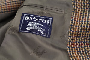 Burberry Vintage Gun Club Check Leather Buttons Blazer, US 44L , EU 54L